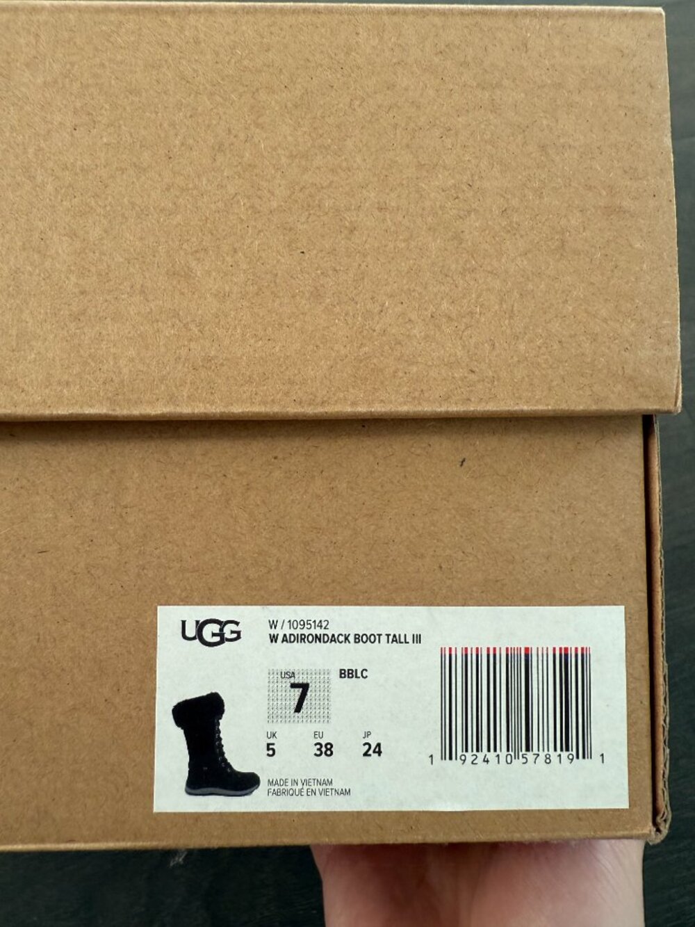 NWT- UGG- ADIRONDACK TALL III Tall Black Lace-Up Winter Boots! Super warm & cozy - Picture 3 of 6